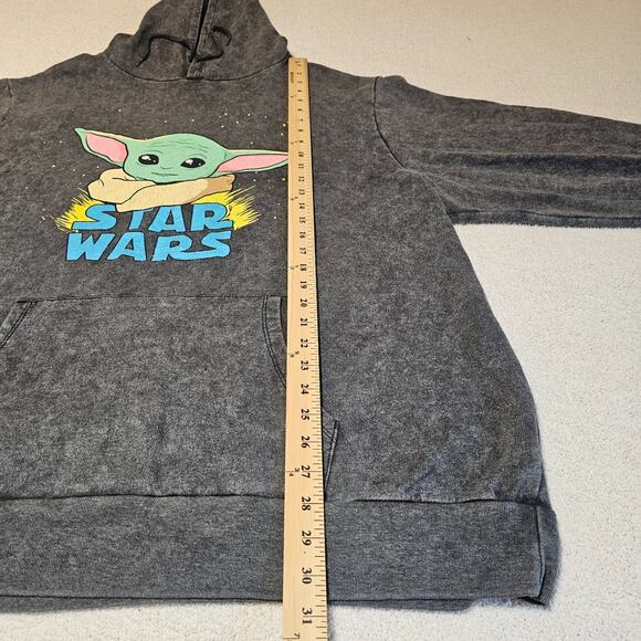 Star Wars The Child Grogu Baby Yoda Graphic Hoodie Pullover Gray Unisex 3XL - Picture 9 of 11